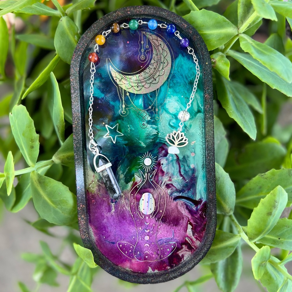 Black Labradorite (Larvikite) Chakra Pendulum 🖤